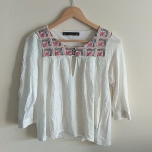 Patterson J. Kincaid peasant top